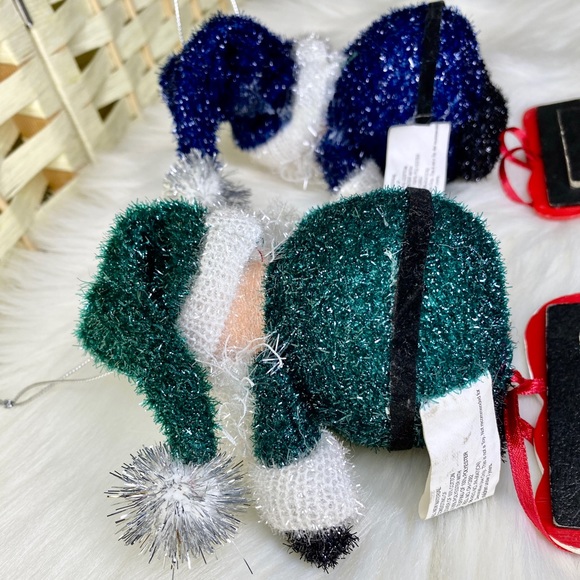 Vintage Set 8 Piece Assorted Christmas Tree Ornaments Santa. - Picture 9 of 12